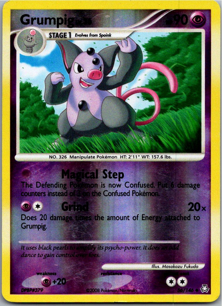 Grumpig Groink 56/146 Erwachte Legenden – Vorderseite