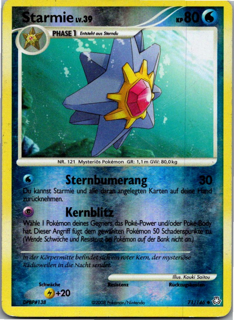 Starmie 71/146 Erwachte Legenden – Vorderseite