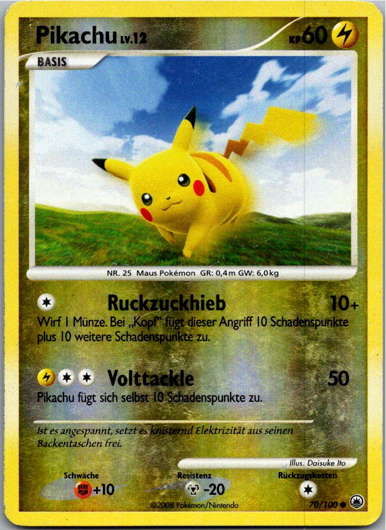 Pikachu 70/100 Majestätischer Morgen – Vorderseite