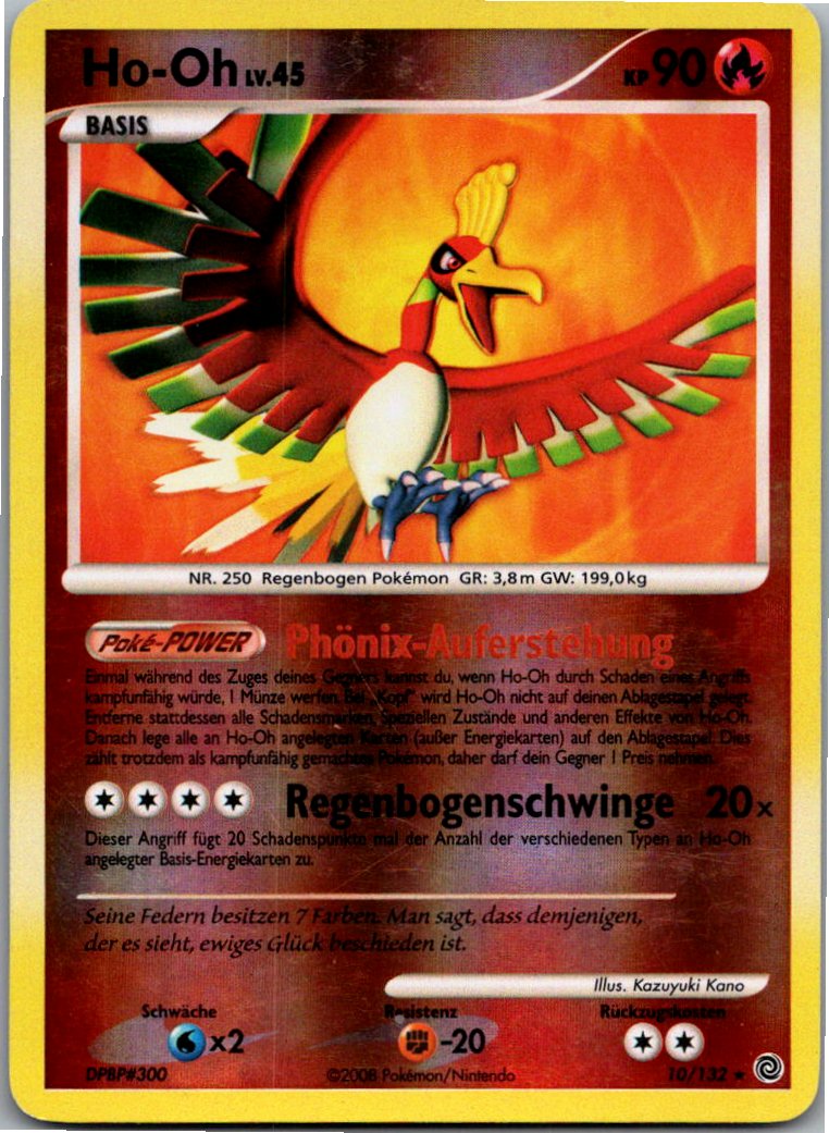 Ho-Oh 10/132 Rätselhafte Wunder – Vorderseite