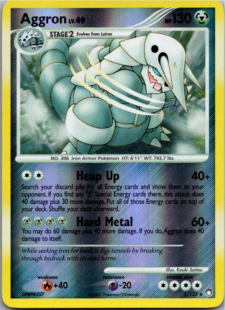 Aggron Stolloss 1/123 Geheimnisvolle Schätze – Vorderseite