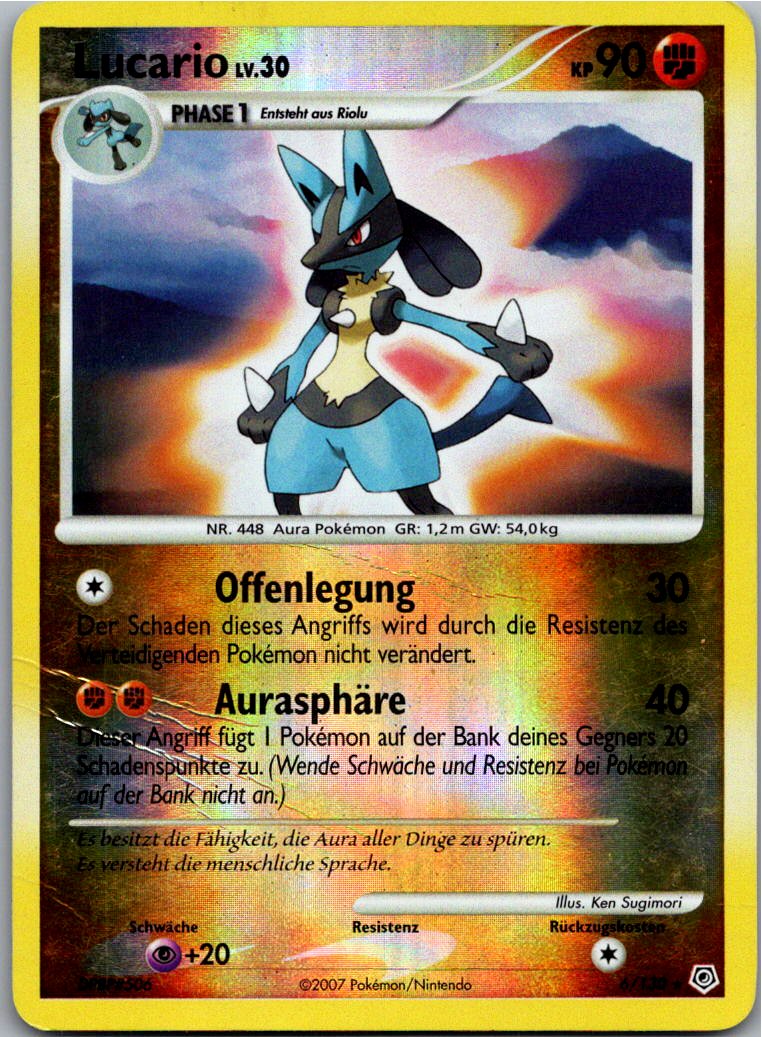 Lucario 6/130 Diamant & Perl – Vorderseite