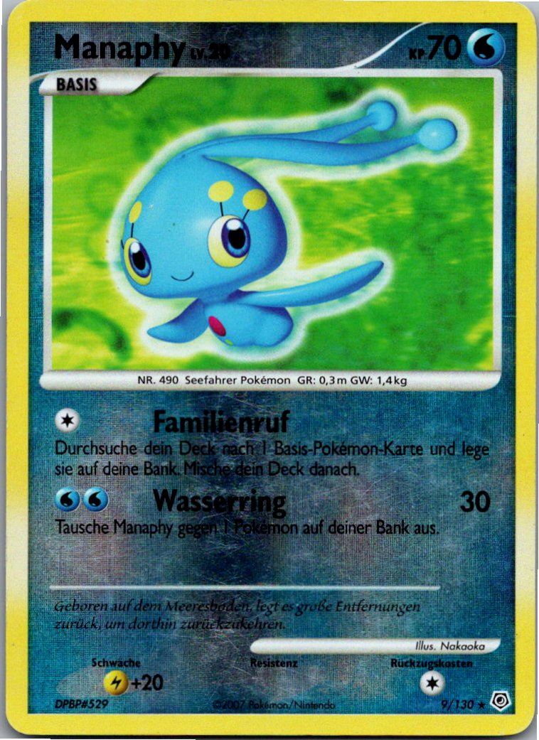 Manaphy 9/130 Diamant & Perl – Vorderseite