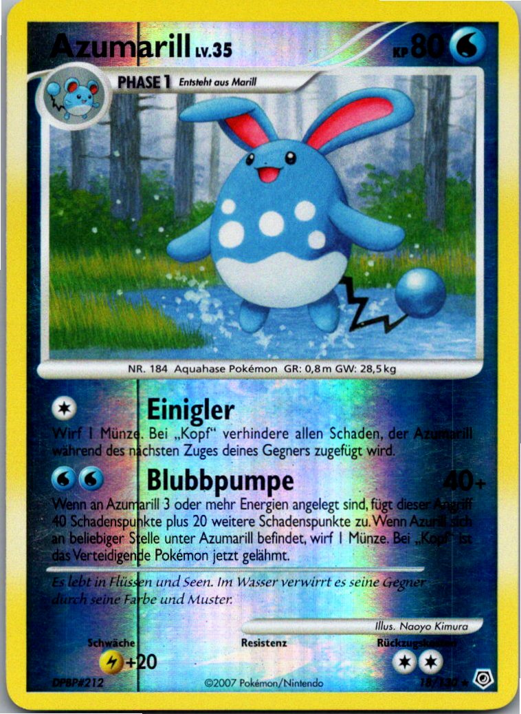 Azumarill 18/130 Diamant & Perl – Vorderseite
