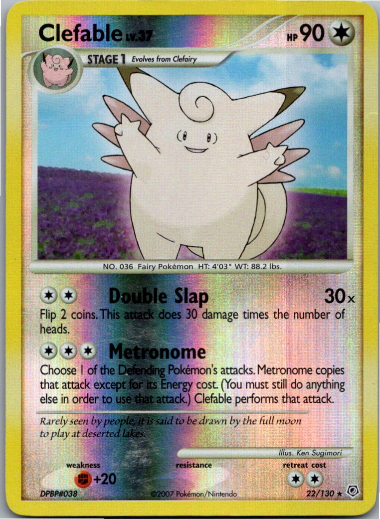 Clefable Pixi 22/130 Diamant & Perl – Vorderseite