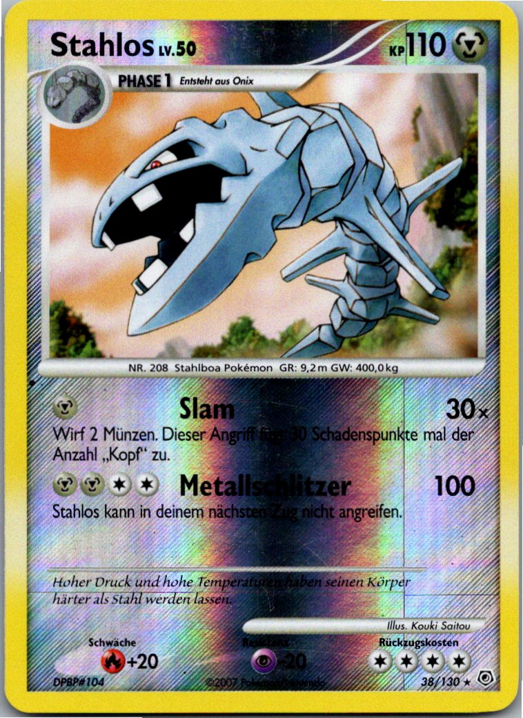 Stahlos 38/130 Diamant & Perl – Vorderseite