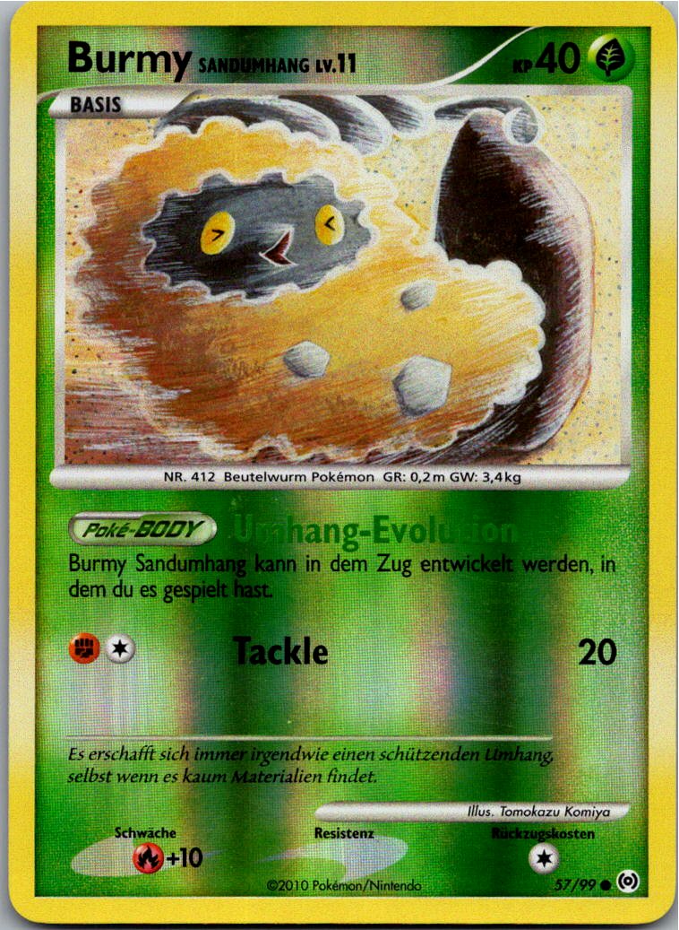 Burmy Sandumhang 57/99 Arceus – Vorderseite