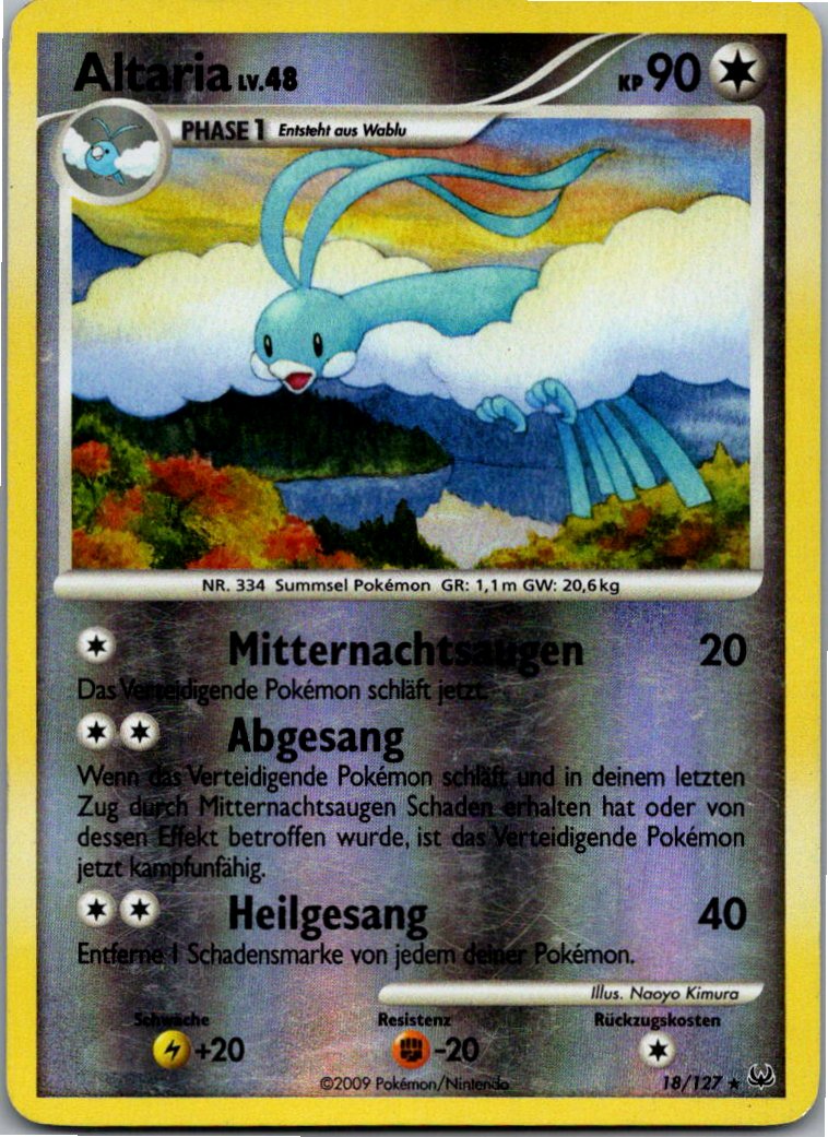 Altaria 18/127 Platin – Vorderseite