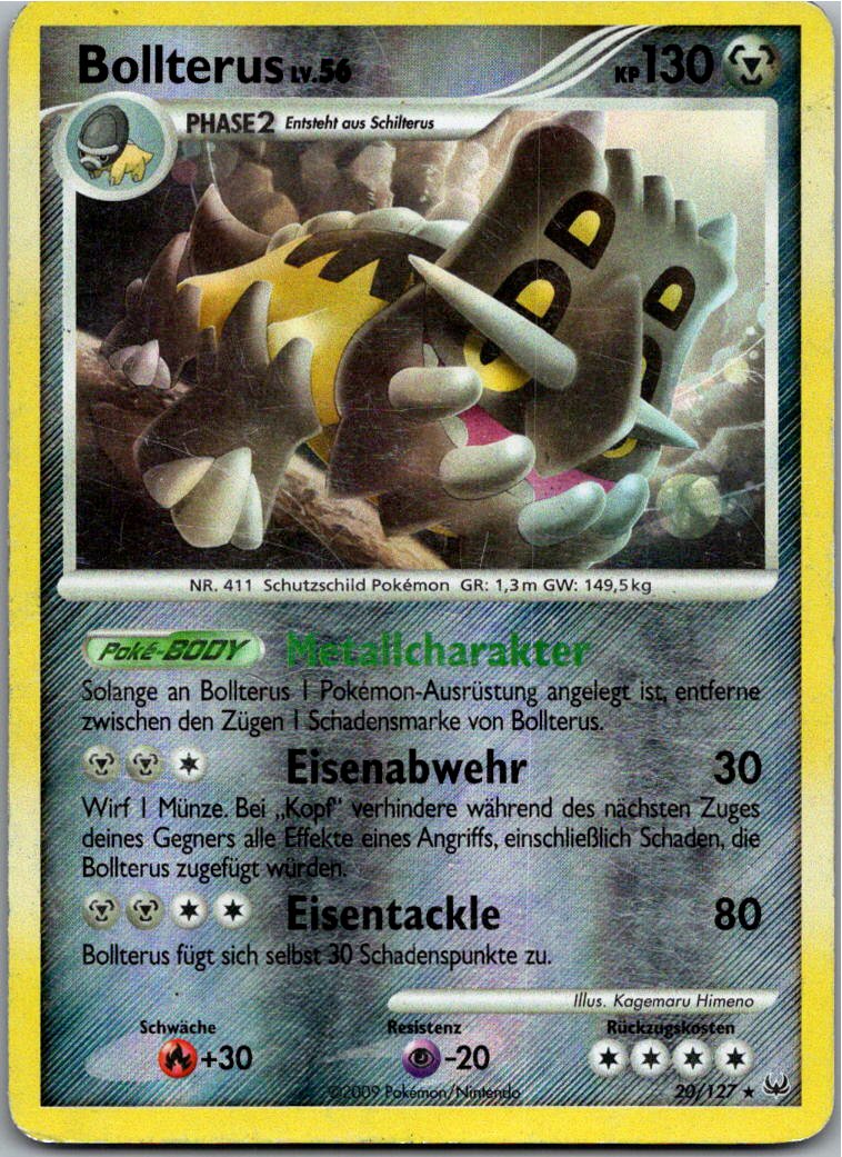 Bollterus 20/127 Platin – Vorderseite