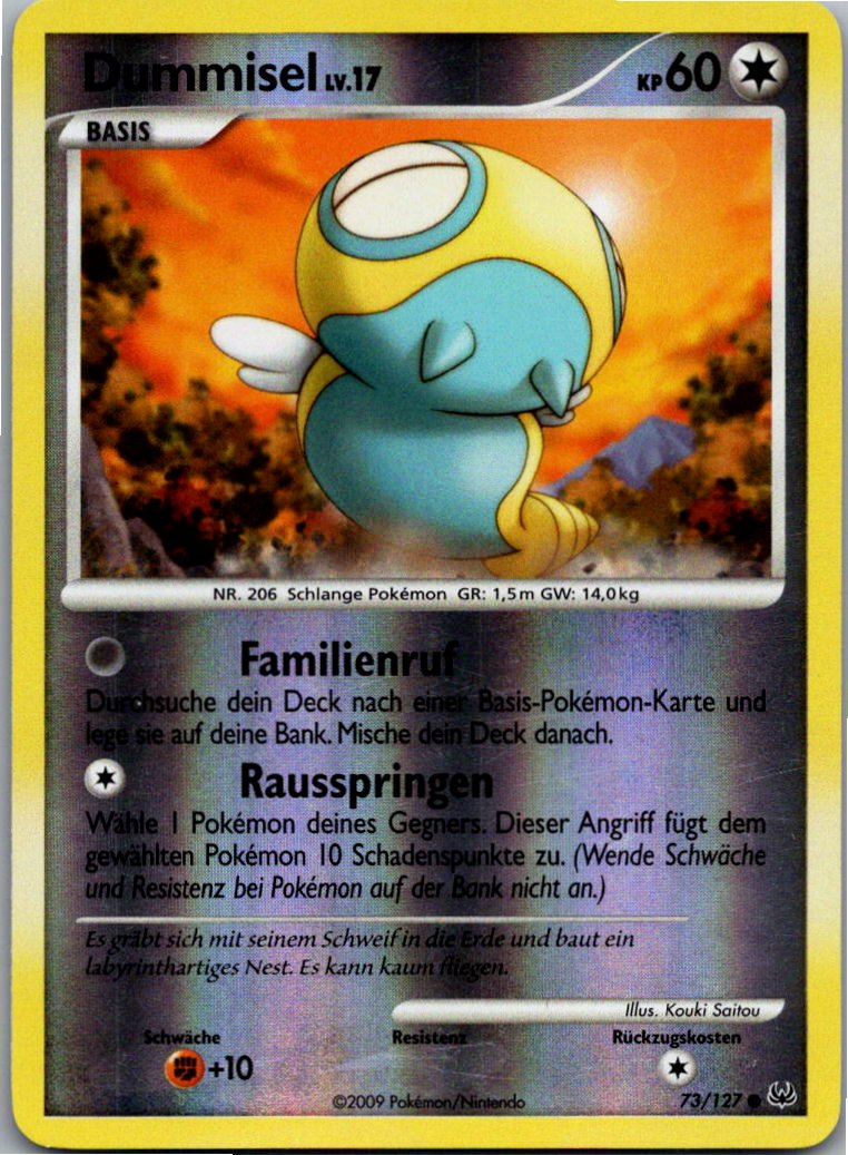 Dummisel 73/127 Platin – Vorderseite