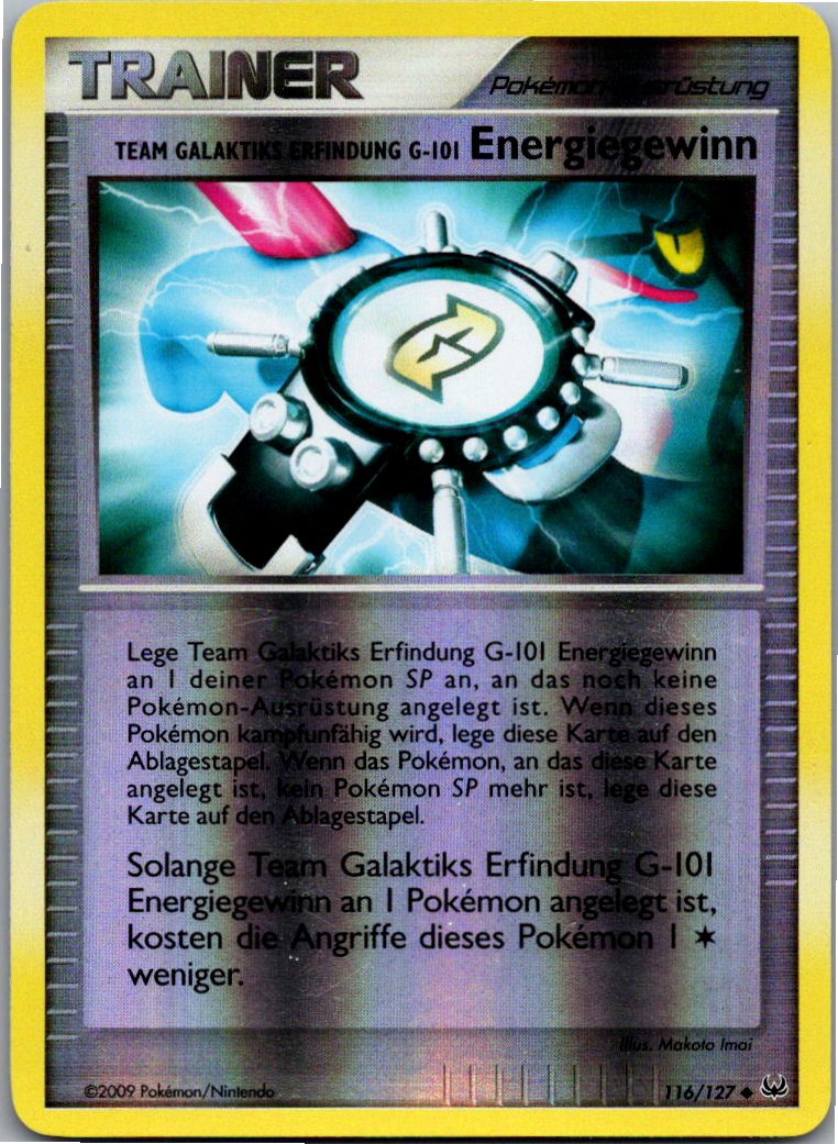 Team Galaktiks Erfindung G-101 Energiegewinn 116/127 Platin – Vorderseite