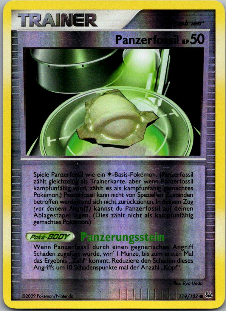 Schildfossil 119/127 Platin – Vorderseite