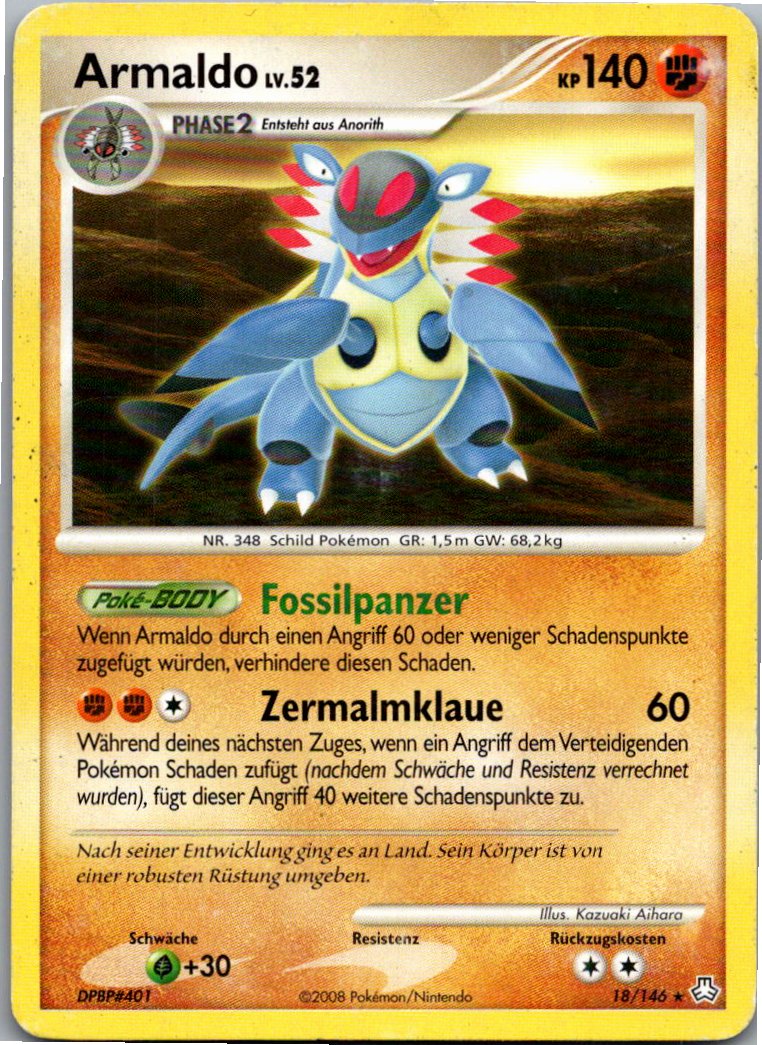 Armaldo 18/146 Erwachte Legenden – Vorderseite