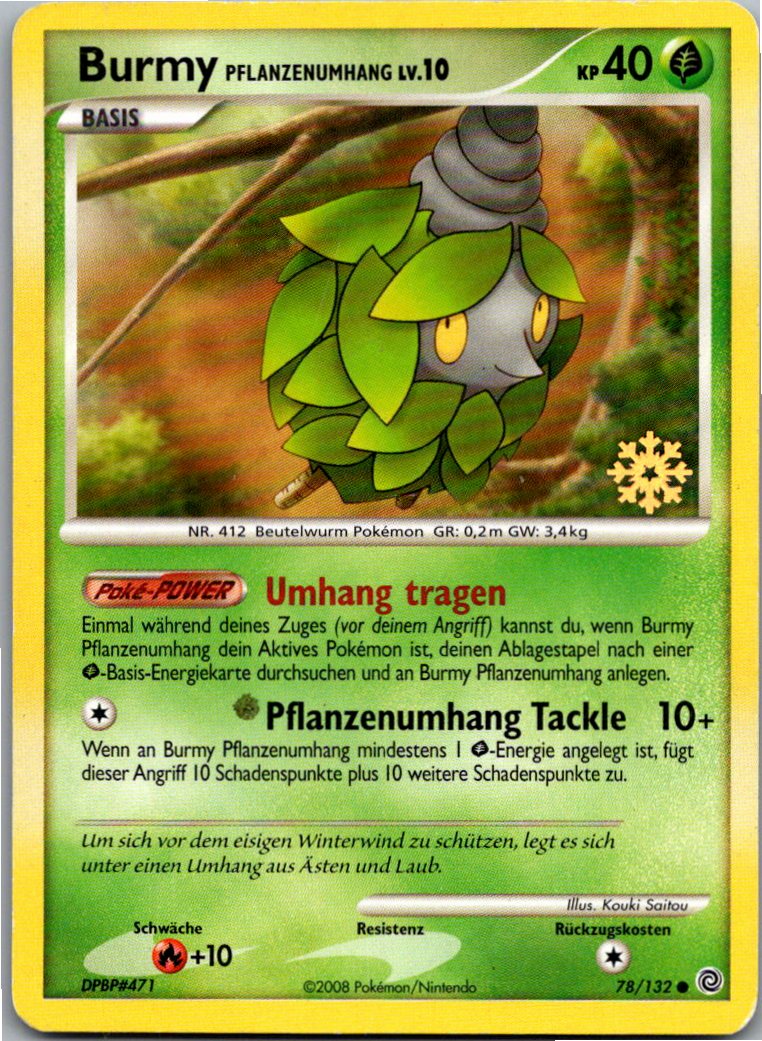Burmy Pflanzenumhang 78/132 Rätselhafte Wunder – Vorderseite