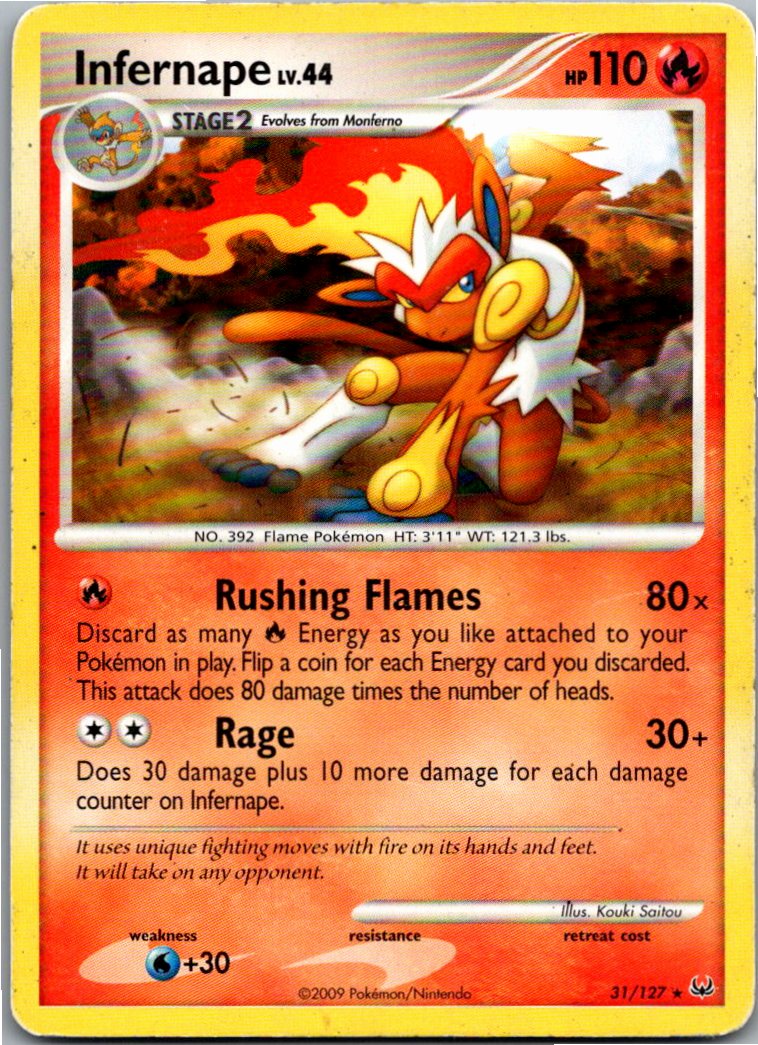 Infernape Panferno 31/127 Platin – Vorderseite