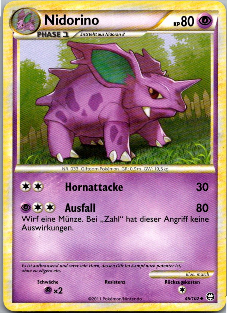 Nidorino 46/102 Triumph – Vorderseite