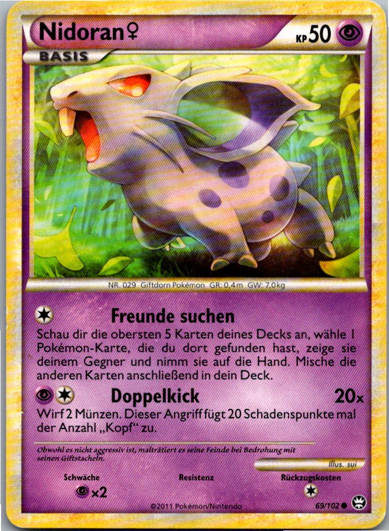 Nidoran 69/102 Triumph – Vorderseite