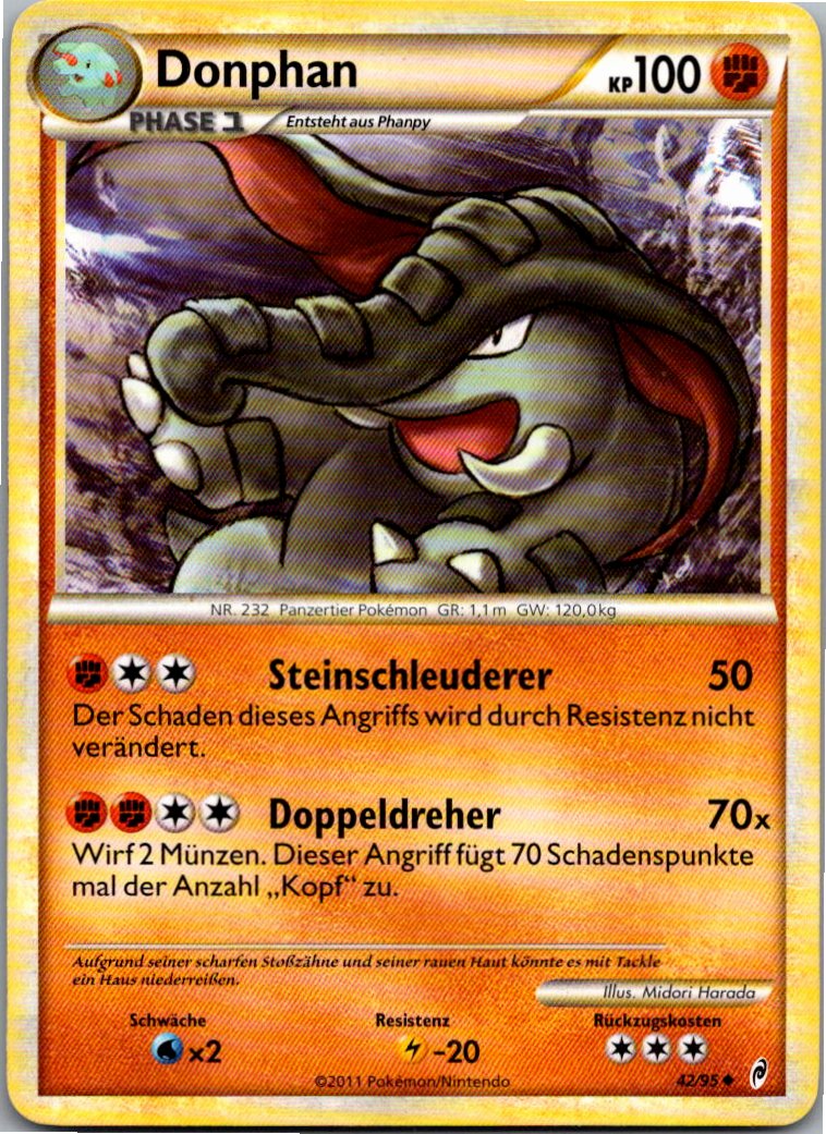 Donphan 42/95 Ruf der Legenden – Vorderseite