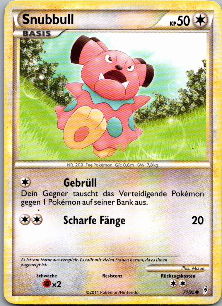 Snubbull 71/95 Ruf der Legenden – Vorderseite