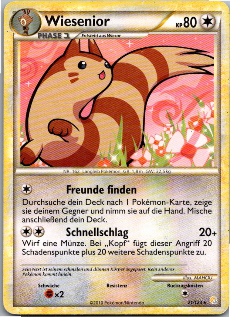 Wiesenior 21/123 HeartGold SoulSilver – Vorderseite