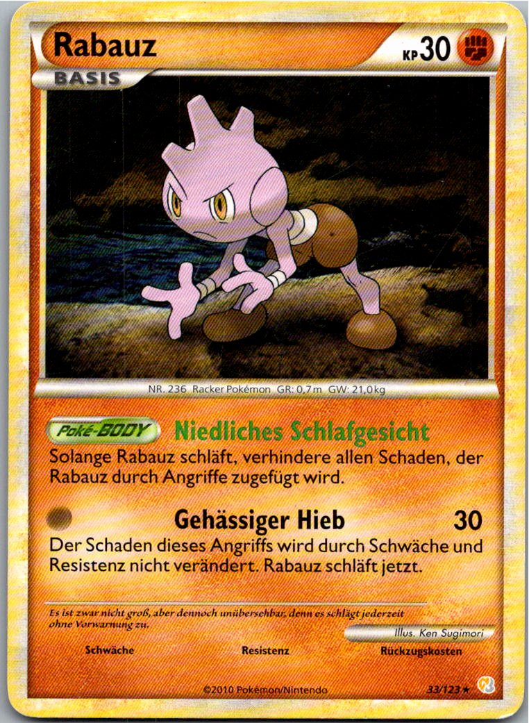Rabauz 33/123 HeartGold SoulSilver – Vorderseite