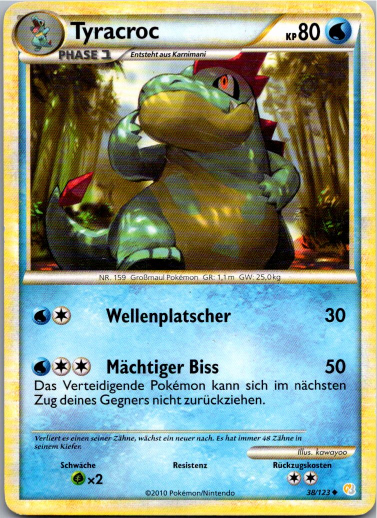 Tyracroc 38/123 HeartGold SoulSilver – Vorderseite