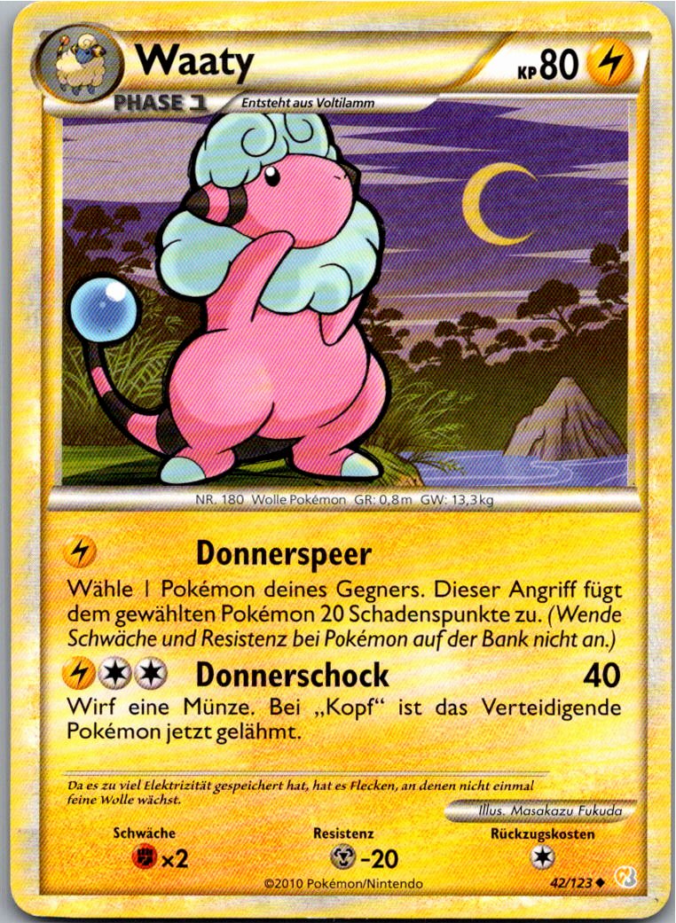 Waaty 42/123 HeartGold SoulSilver – Vorderseite