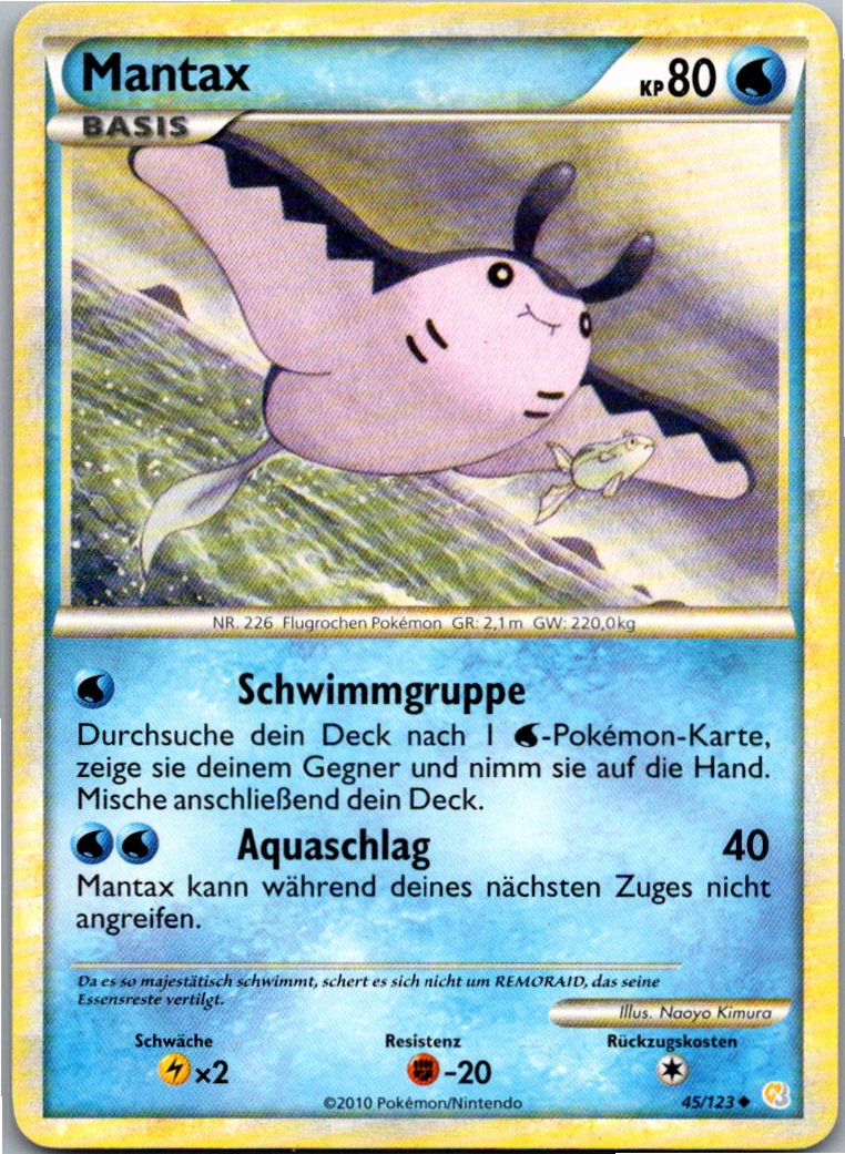 Mantax 45/123 HeartGold SoulSilver – Vorderseite