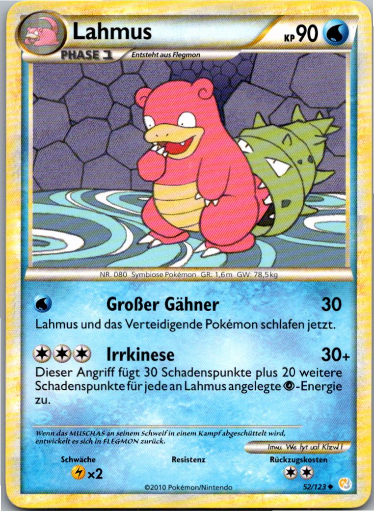Lahmus 52/123 HeartGold SoulSilver – Vorderseite