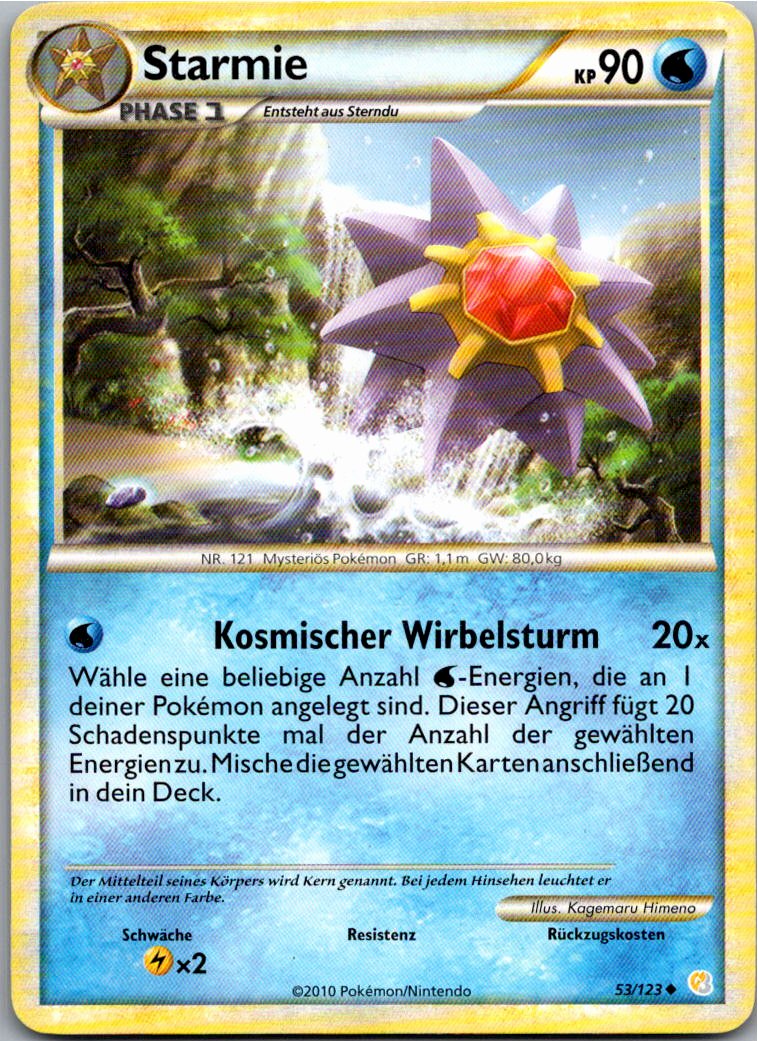 Starmie 53/123 HeartGold SoulSilver – Vorderseite
