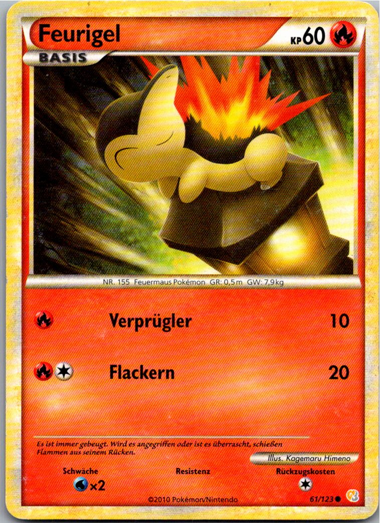 Feurigel 61/123 HeartGold SoulSilver – Vorderseite