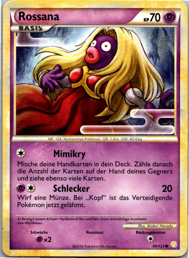 Rossana 69/123 HeartGold SoulSilver – Vorderseite