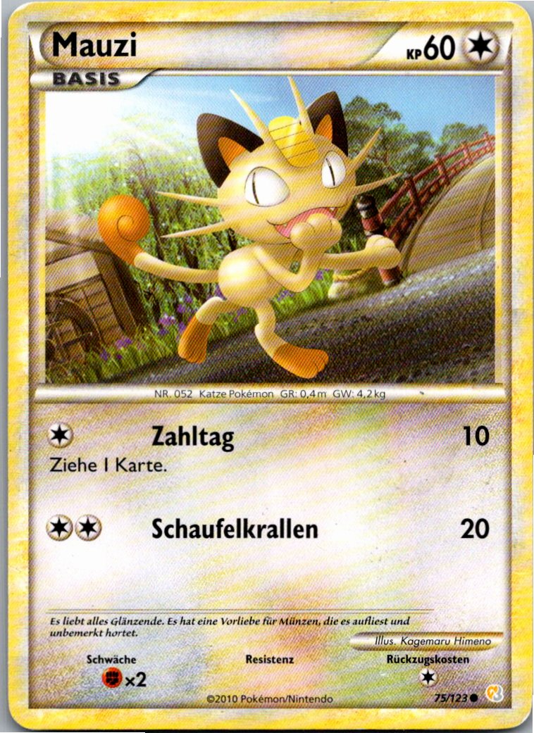 Mauzi 75/123 HeartGold SoulSilver – Vorderseite