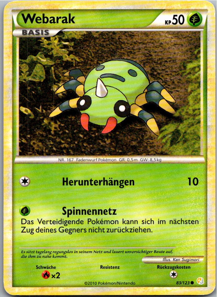 Webarak 83/123 HeartGold SoulSilver – Vorderseite