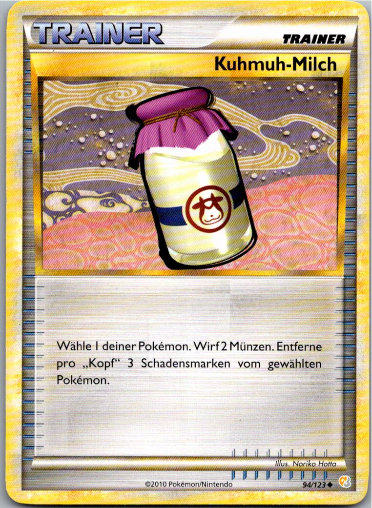 Kuhmuh-Milch 94/123 HeartGold SoulSilver – Vorderseite