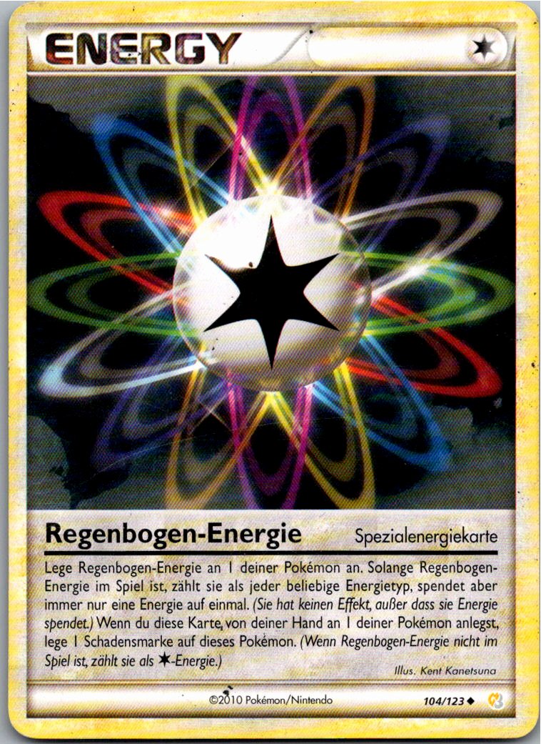 Regenbogen-Energie 104/123 HeartGold SoulSilver – Vorderseite