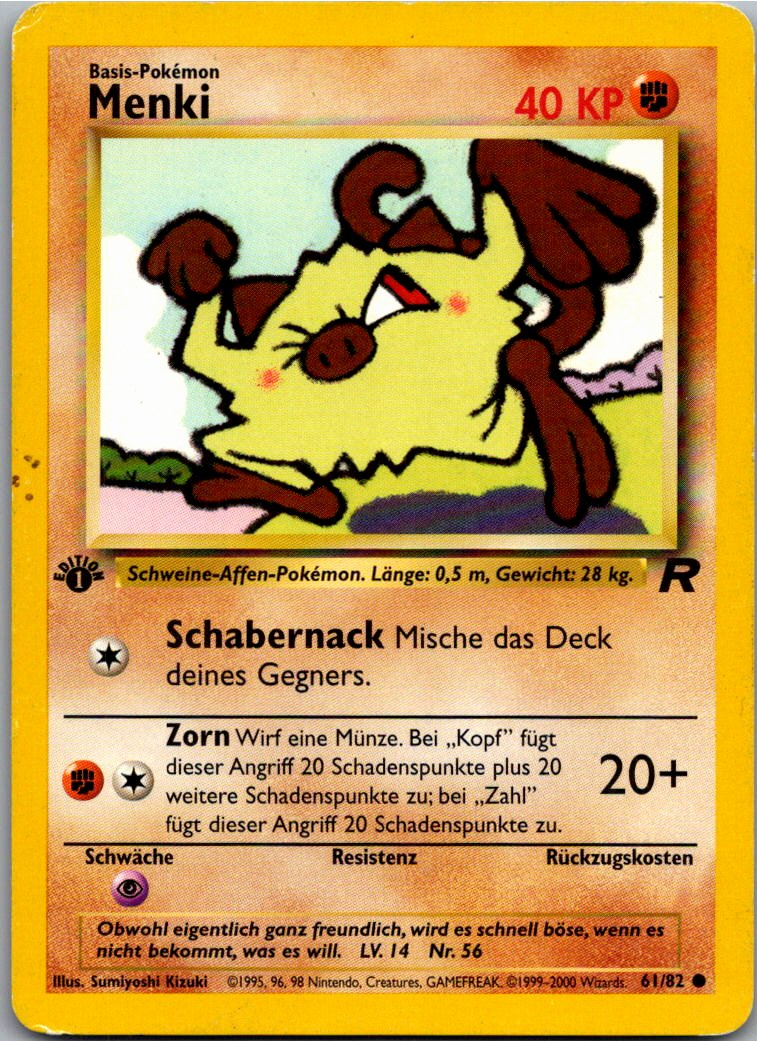 Menki 61/82 Team Rocket – Vorderseite