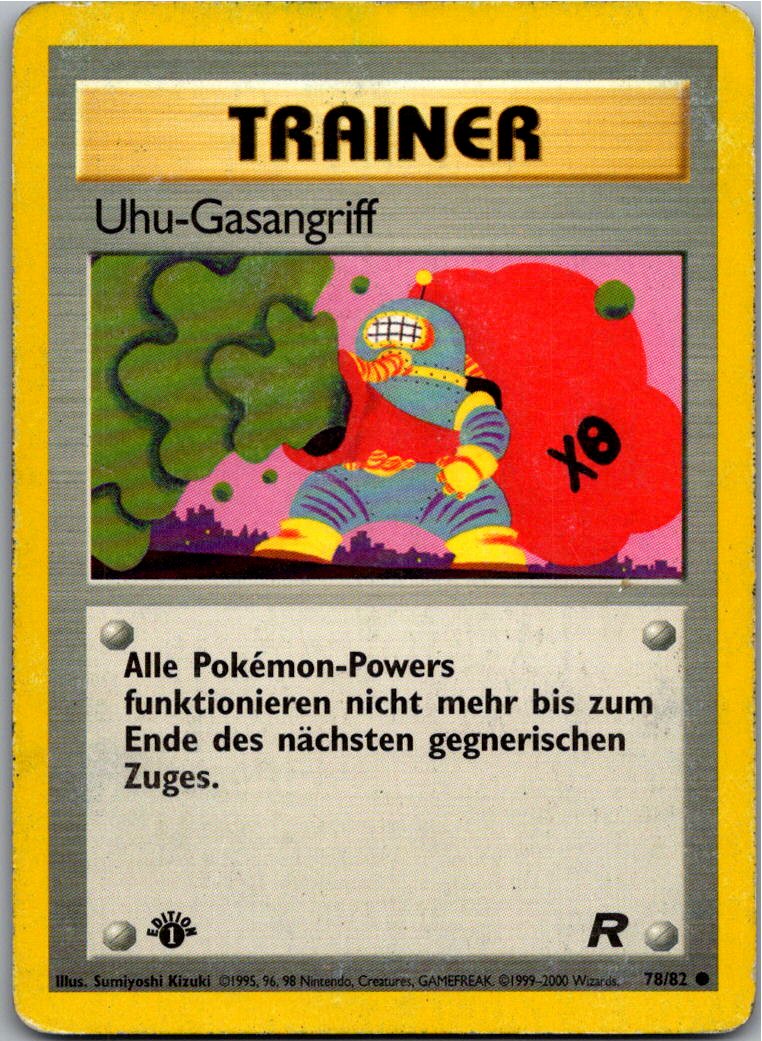 Uhu-Gasangriff 78/82 Team Rocket – Vorderseite