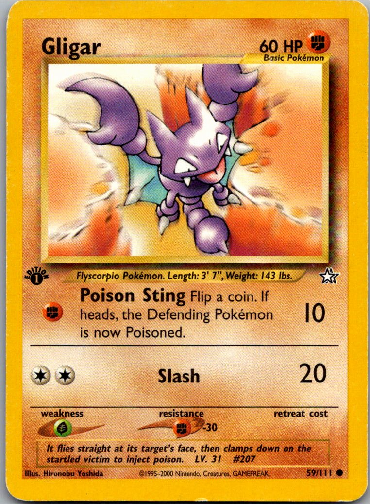 Gligar Skorgla 59/111 Neo Genesis – Vorderseite
