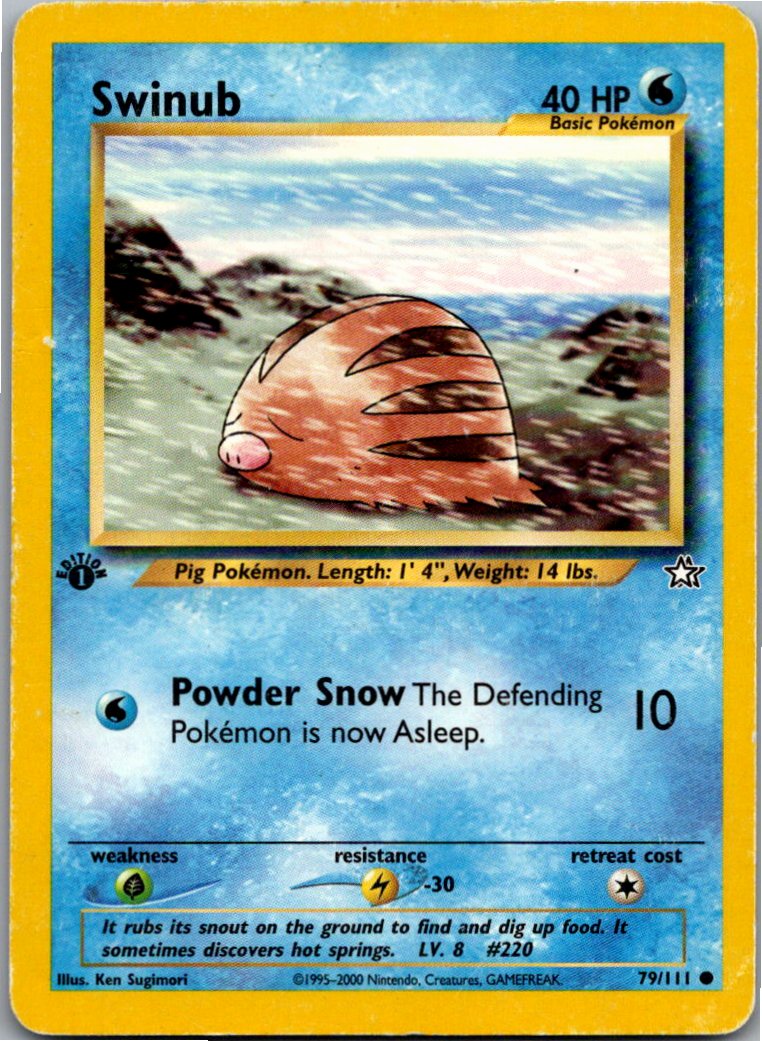 Swinub Quiekel 79/111 Neo Genesis – Vorderseite