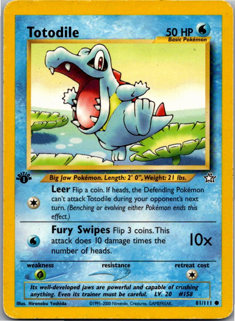 Totodile Karnimani 81/111 Neo Genesis – Vorderseite