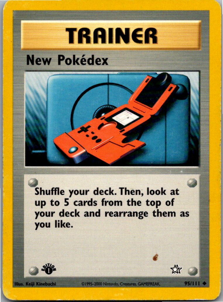 New Pokédex Neuer Pokédex 95/111 Neo Genesis – Vorderseite