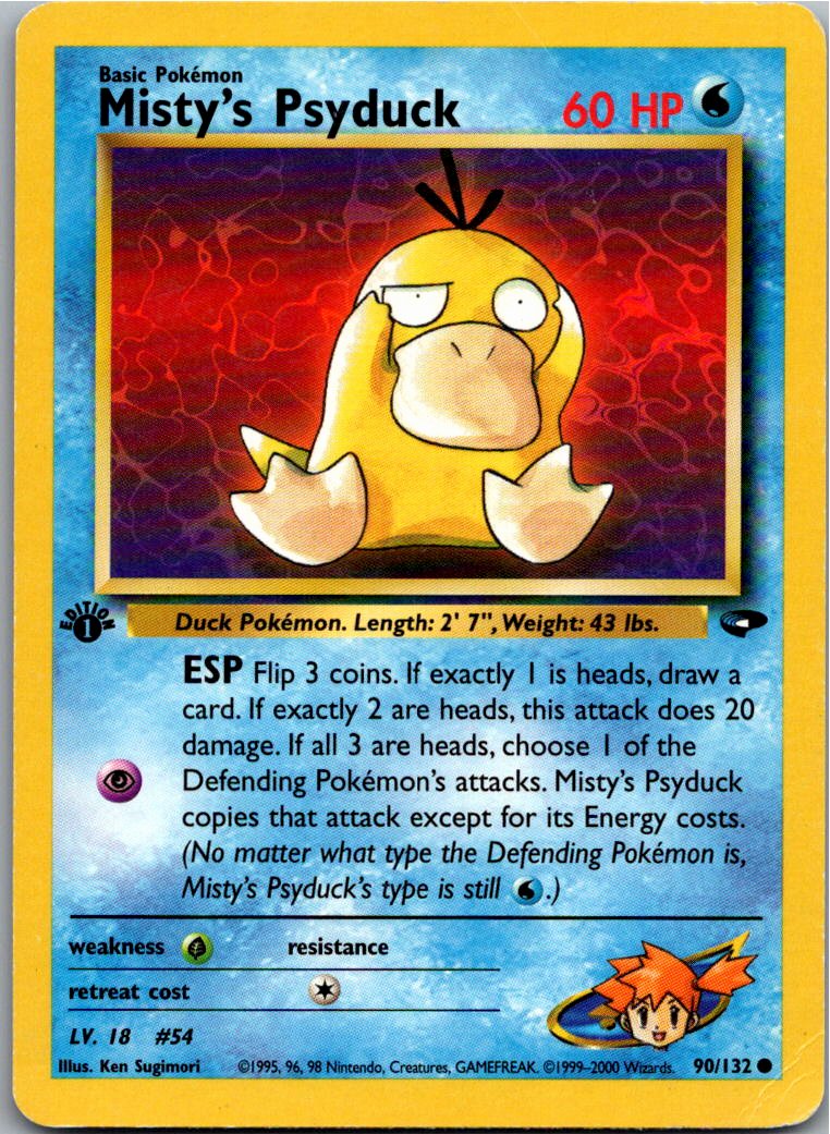 Misty's Psyduck 90/132 Gym Challenge – Vorderseite