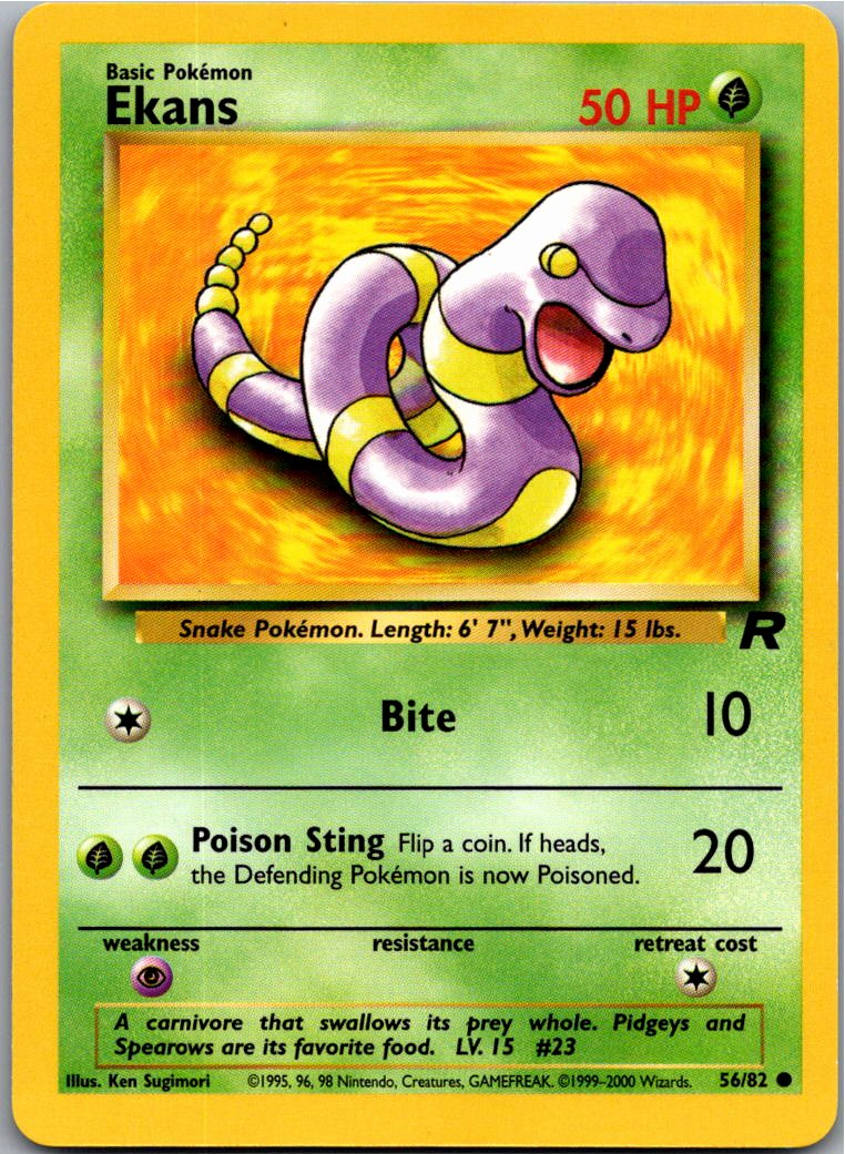 Ekans Rettan 56/82 Team Rocket – Vorderseite