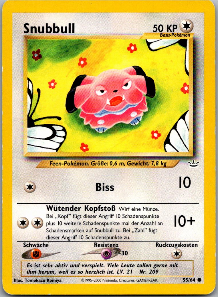 Snubbull 55/64 Neo Revelation – Vorderseite