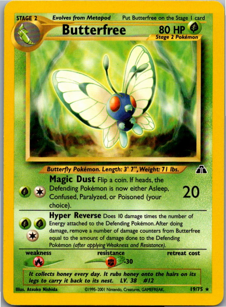 Butterfree Smettbo 19/75 Neo Entdeckung – Vorderseite
