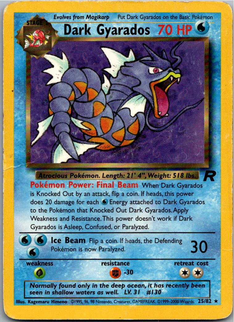 Dark Gyarados Dunkles Garados 25/82 Team Rocket – Vorderseite