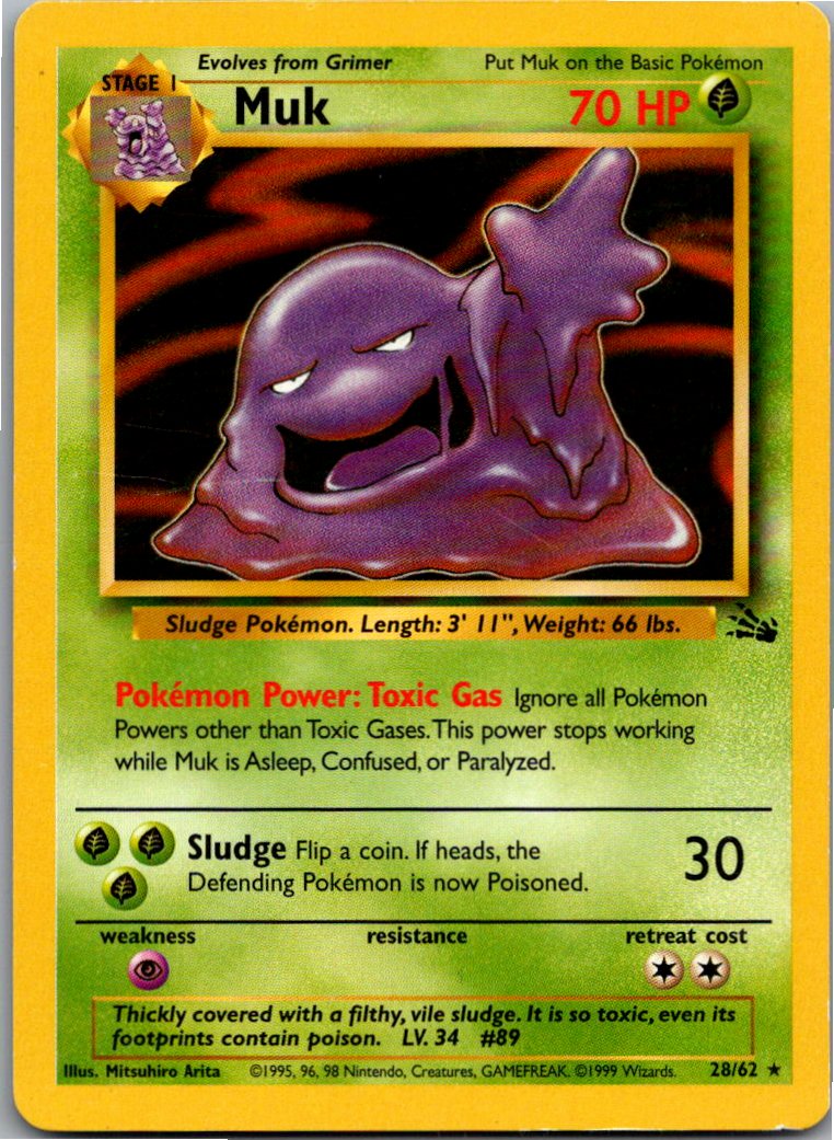 Muk Sleimok 28/62 Fossil – Vorderseite