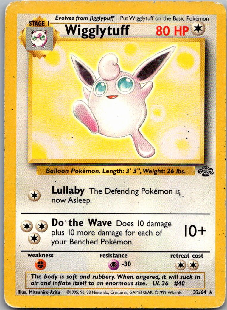 Wigglytuff Knuddeluff 32/64 Dschungel – Vorderseite