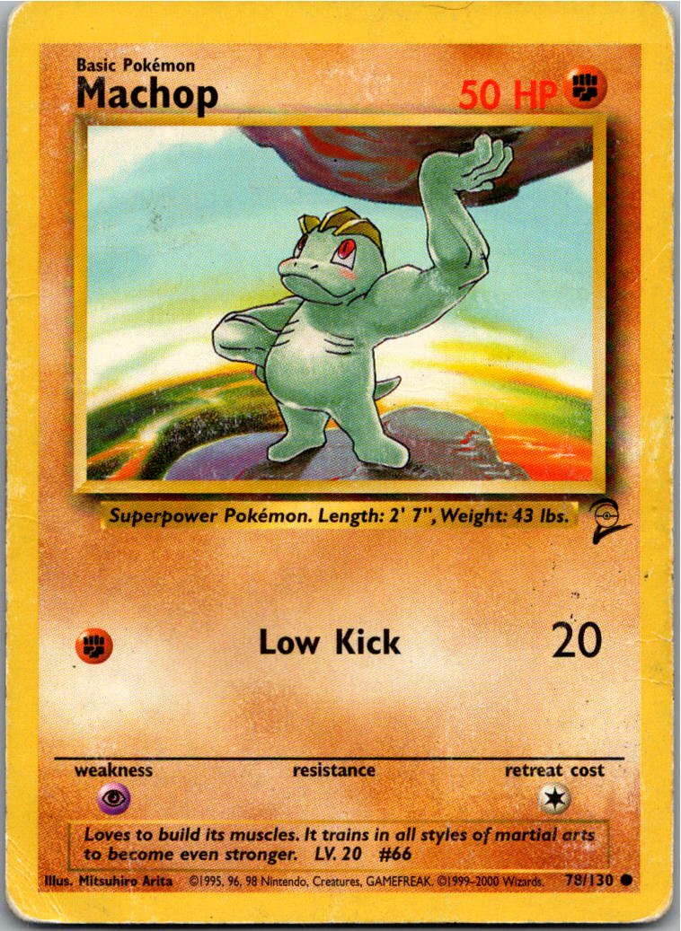 Machop Machollo 78/130 Base Set 2 – Vorderseite